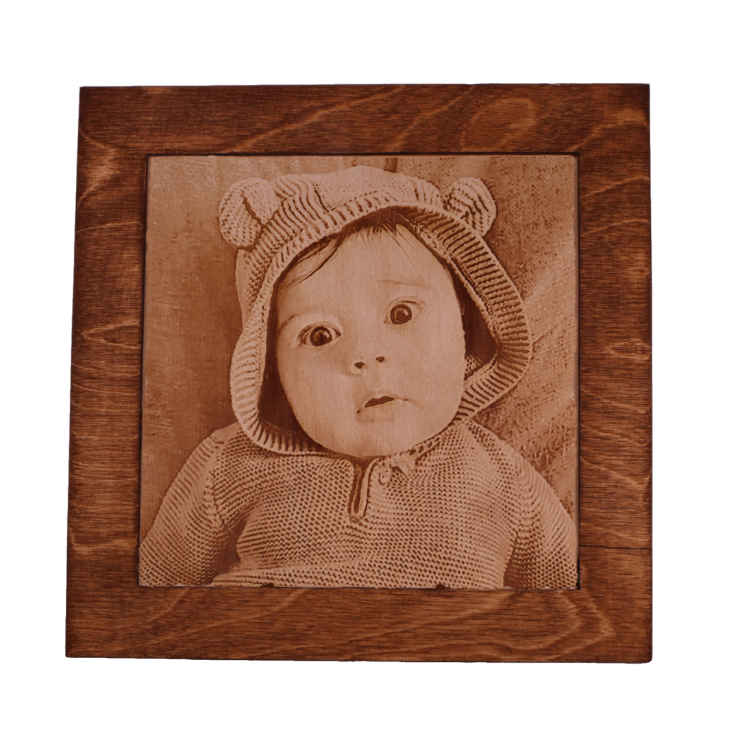 Custom Wood Engraved Portrait - 10x10